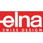 Logotipo de Elna, diseño suizo en máquinas de coser