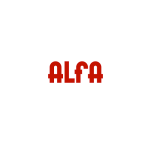 Logotipo de Alfa, marca de confianza en máquinas de coser